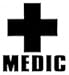 Medic Cross, Vinyl Car Decal, Chrome, 18-by-18 Inches