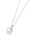 Sterling Silver Synthetic Pink Pearl Necklace - 18 Inch