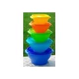 Tupperware 5 Pc Servalier Bowl Set. New Colors