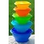 Tupperware 5 Pc Servalier Bowl Set. New Colors