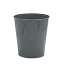 Small Round Wastebasket, 26 Quart, Fire-Safe Steel, 13-1 2 Diameter, Black URIWB26BK by United Receptacle