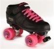 Riedell Carrera Quad Speed Roller Skates ZEN!! mens or womens ZEN PINK - Size 8 - Black boot