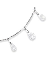 Sterling Silver CZ Necklace - 16 Inch
