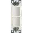 LEVITON MFG. CO., INC. R42-05634-2WS DECORA DOUBLE COMBINATION SWITCH