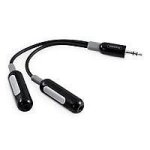 Griffin Technology SmartShare Headphone Splitter with Individual Volume Control + iPhone Adaptor - Black (English) (9693-IPSMSHRB)