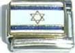 Clearly Charming Israel Flag Italian Charm Bracelet Link