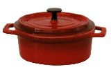 Set of 2 Ceramic Mini OVAL Cocottes (Rouge Red) - Staub