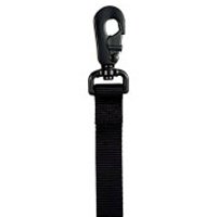Four Paws Nylon Double Handle Dog Leash / Lead (Black, 6 ft. L x 1 Inch W)