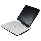 LG DP 471 T Tragbarer DVD-Player (17,8 cm (7 Zoll) LC-Display, DivX-zertifiziert, DVB-T Tuner, USB Plus) schwarz/weiß