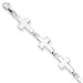 Sterling Silver Crosses Bracelet - 7 inch