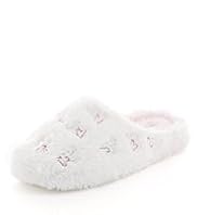 Per Una Double Heart Embroidered Mule Slippers