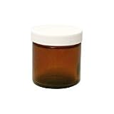 11qY%2BTD7LPL. SL160  Frontier Natural Products   Amber Wide Mouth Jar with White Plastic Cap   4 oz.