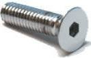 1/2-13X2 1/2 Socket Flat Head Cap Screw-Chrome