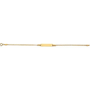 14K Yellow Gold Teen Rectangle I.D. Bismark Bracelet- Free Shipping