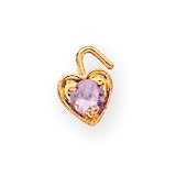 14k October Birthstone Heart Charm