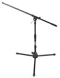 OnStage MS7411B Short Tripod Boom Microphone Stand (Black)