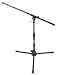 OnStage MS7411B Short Tripod Boom Microphone Stand (Black)