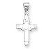Sterling Silver Claddaugh Cross with 20 Inch Sterling Silver Chain
