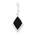 Sterling Silver Black Stone Dangle Earrings