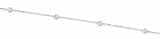 14kt White Gold 6 Diamond Anklet- DS1095