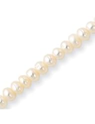 Sterling Silver Freshwater Cultured Button Pearl Bracelet & Necklace Set - 16 Inch