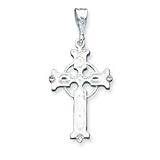 Sterling Silver Celtic & Iona Cross Pendant with 20 Inch Sterling Silver Chain