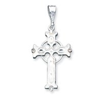 Sterling Silver Celtic & Iona Cross Pendant with 20 Inch Sterling Silver Chain