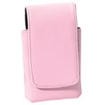 Pink Leather Pouch Case With Ratchet Swivel Belt Clip