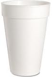 CulinWare White Disposable Coffee Foam Cups Hot and Cold Drink Cup (25, 20oz)