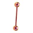 Titanium Barbell - Gold color - Sold as a Pair