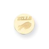 14K Buffalo Bills Circular Team Logo Name Post Earrings