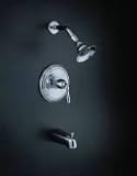 Tub And Shower Set by Kohler - K-T395-4S-VAL in Brushed Chrome