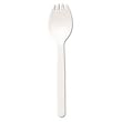 Mediumweight Plastic Tableware, Fork/Spoon Combo, 1000 Per Carton, White
