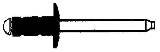 M4.8 Black G.M. Hood Prop Rod Rivet (25 count)