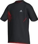 Adidas Kinder T-shirt Clima Short Sleeve, grau / schwarz, 128, O03526-128