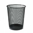 Round Waste Bin, Steel Mesh, 11-7/10"x11-7/10"x14", Black (SPR52770) Category: Desk Wastebaskets