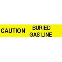 CAUTION BURIED GAS LINE BELOW Barricade Tape 1000' 4 mil Red by Presco