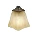 Golden Lighting G3890-6 Square Antique Marbled Glass, Tea Stone