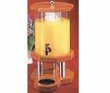 Beverage Dispenser, 2 Gallon Light Wood Base Octagon - 22H X 11W - Wood