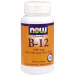 NOW FOODS, Vitamin B-12 with 1000 mcg Folic Acid - 250 Chewable Lozenges