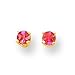14k 3mm Pink Tourmaline Earrings