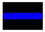 Thin Blue Line Decal 1.5" SMALL (For License Plate Application) (TL-3)