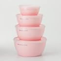 KitchenAid Pink set of 4 Prep Bowls & lids