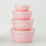 KitchenAid Pink set of 4 Prep Bowls & lids