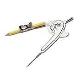 Metal Ball Bearing Compass, Circles Up to 12 Dia., Inch/Metric Guides, Dozen