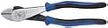 Klein J228-8 8-Inch Journeyman High-Leverage Diagonal-Cutting Pliers, Light blue and Black