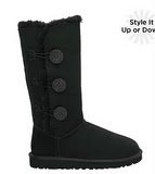 「UGG ムートンブーツベイリーボタントリプレット 1873(アグ)BAILEY BUTTON Tripletシープスキン5色各サイズ (US6(23-23.5cm), ブラック)」の画像