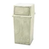 RUB917100BG Ranger Fire-Safe Container for Outdoor Use, 45-Gallon, Beige