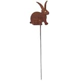 VWI RGS-67 Bunny Rusted Garden Stake Powder Metal Coated