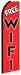 Free WiFi Black/Red Extra Wide Swooper Feather Business Flag